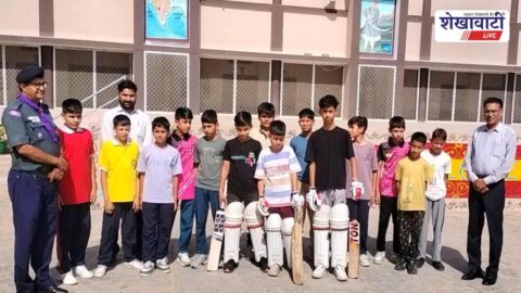 Students participating in summer camp inauguration at Jyoti Vidyapeeth Bagad