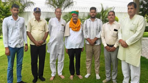Rajnish Rao honored after donation for Tejaji temple construction