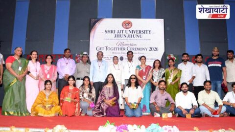 Students attend Memorica 2026 career event at JJT University Jhunjhunu