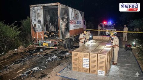 Jhunjhunu News : फर्जी आगजनी दिखाकर लाखों का माल हड़पने की साजिश का खुलासा, 2255 कार्टन सामान बरामद