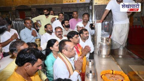 Minister Joraram Kumawat visits Salasar Balaji temple and gaushala