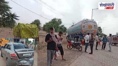 Four vehicles damaged after collision near Lodhsar on Salasar road