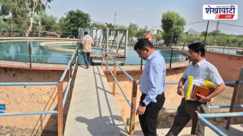 District Collector inspecting Sahwa water treatment and filter plant
