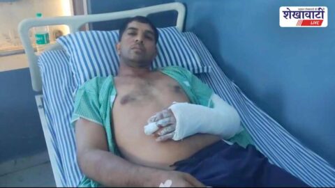 Injured milk trader after robbery attack in Sadulpur area