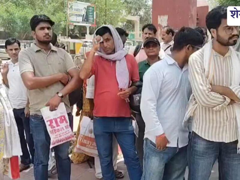 NEET UG candidates entering examination center in Churu