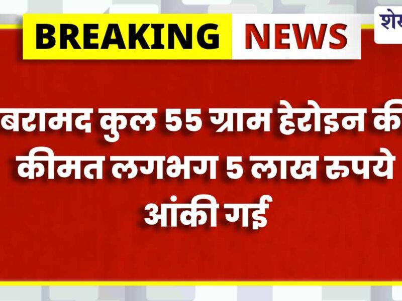 शहर में सप्लाई से पहले 5 लाख की हेरोइन जब्त, दो तस्कर गिरफ्तार