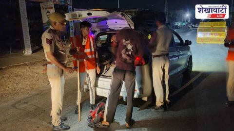 Jhunjhunu News : उदयपुरवाटी में ए श्रेणी की नाकाबंदी, रातभर चली चेकिंग