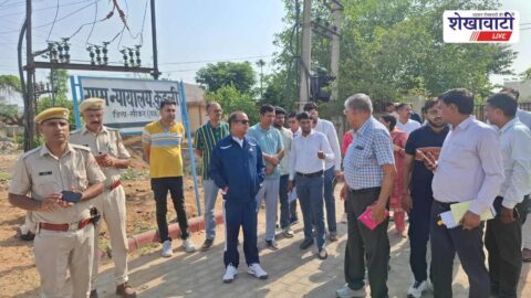 Sikar Collector inspecting monsoon preparedness and development works