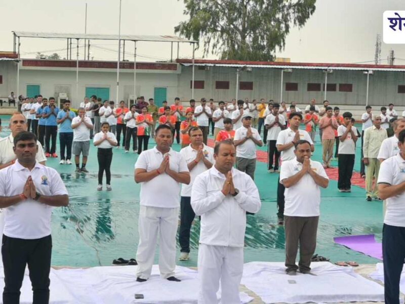 Mass yoga session at Sikar police line parade ground