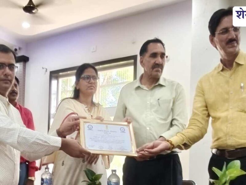 जनगणना के प्रथम चरण में उत्कृष्ट कार्य पर विजेन्द्र लाम्बा हुए सम्मानित