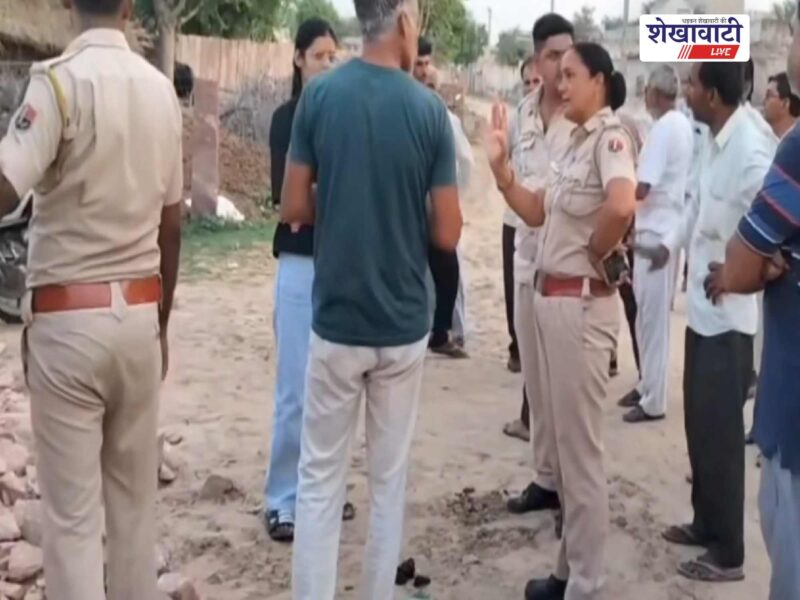nakrasar-illegal-encroachment-public-road-ratangarh-police-action