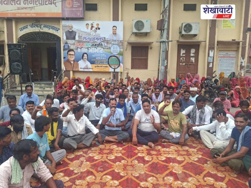 sardarshahar-sanitation-workers-indefinite-protest-municipal-council