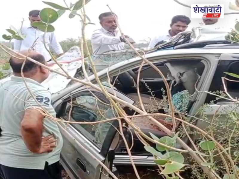 churu-khariya-cow-collision-car-driver-injured-ratangarh-road