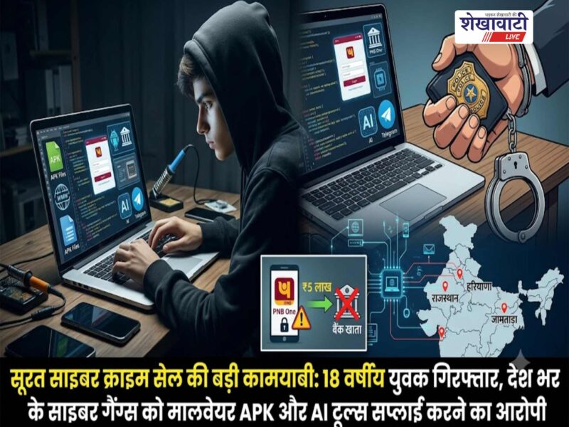 surat-cyber-crime-kanpur-ai-malware-apk-developer-arrested