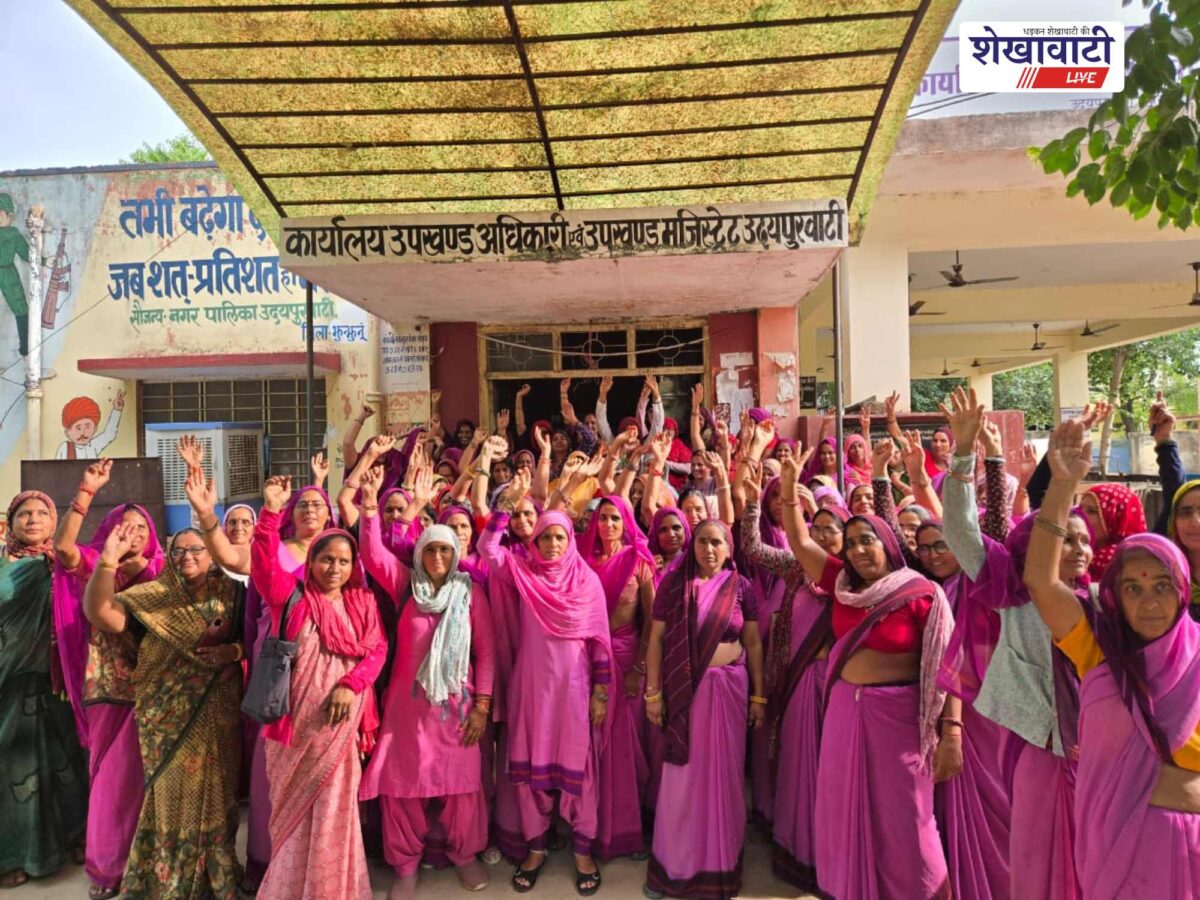 anganwadi-workers-protest-obc-survey-udaipurwati-jhunjhunu