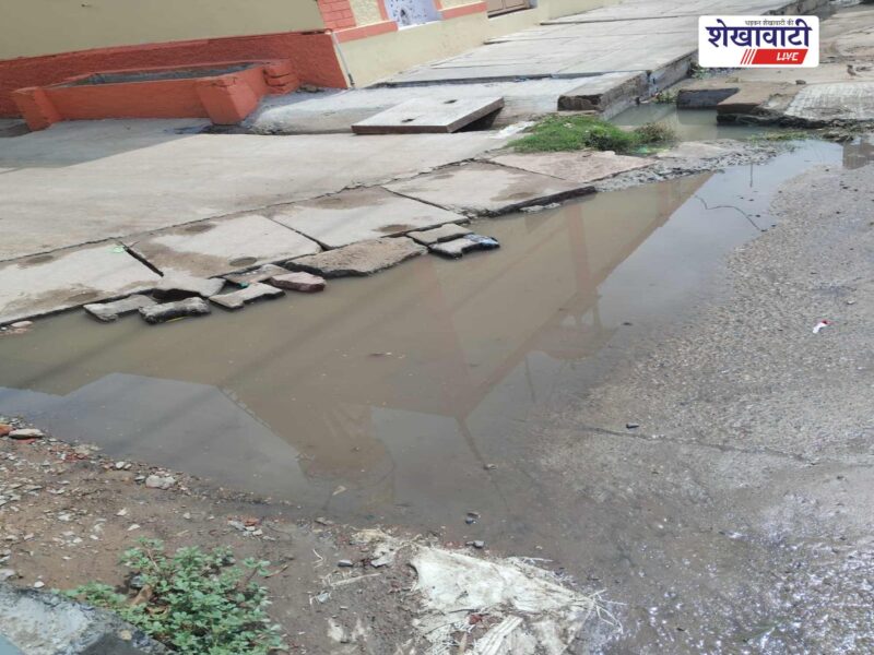 chirawa-ward-39-damaged-road-crossing-shyam-mandir-public-demand-repair