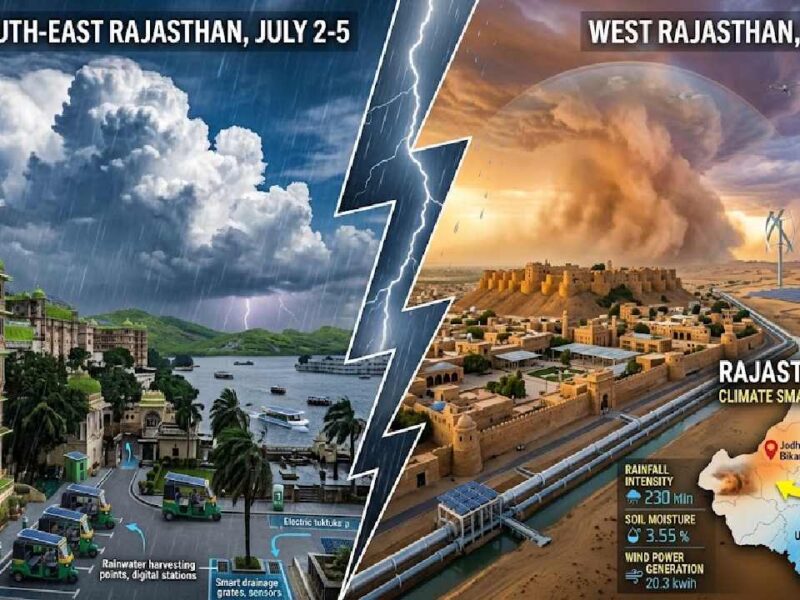 राजस्थान में मानसून की दस्तक तय! 3 जुलाई के आसपास एंट्री, कई जिलों में भारी बारिश का अलर्ट
