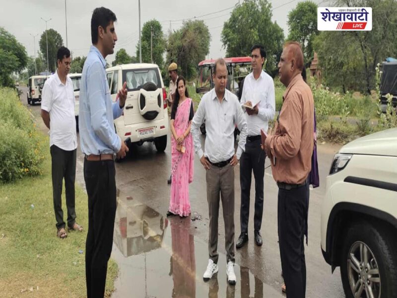 sikar-collector-inspects-waterlogging-areas-monsoon-preparedness