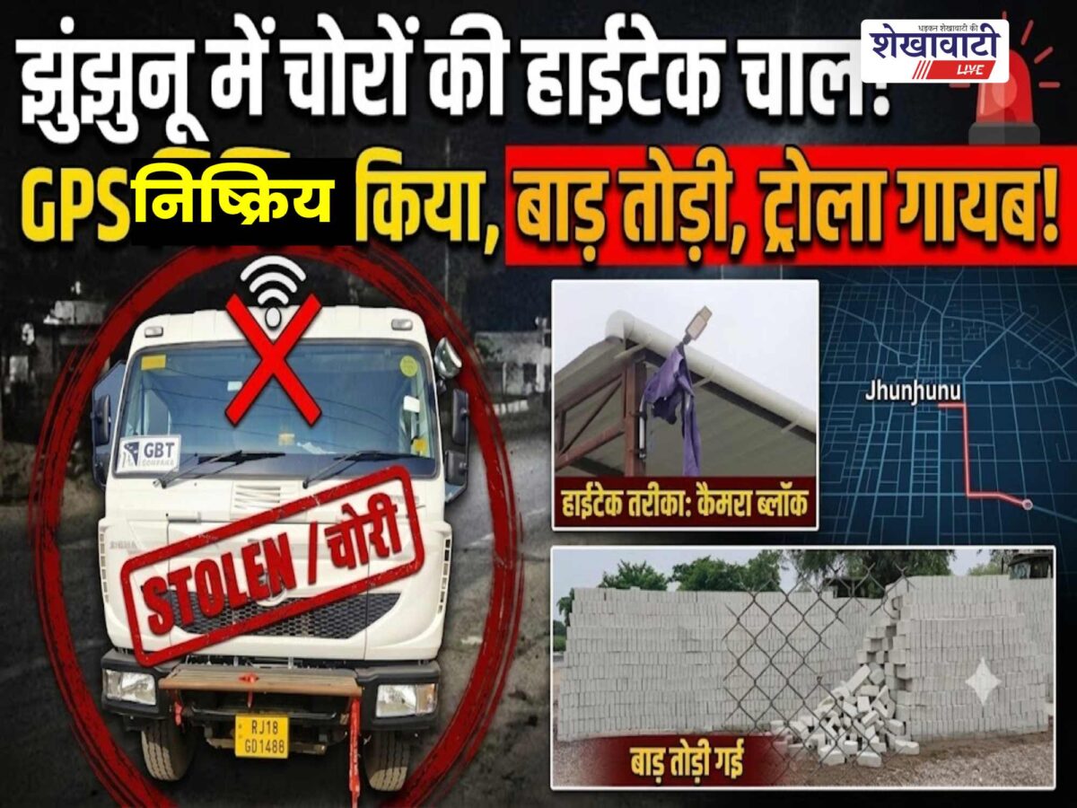 Video News : झुंझुनू में चोरों की हाईटेक चाल! GPS निष्क्रिय किया, बाड़ तोड़ी और ट्रोला लेकर हो गए फरार