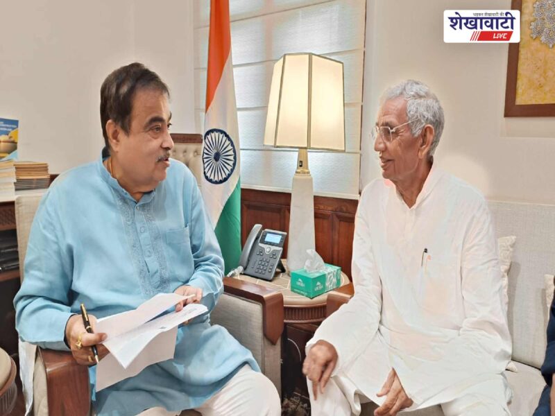 brijendra-singh-ola-meets-nitin-gadkari-shekhawati-road-projects