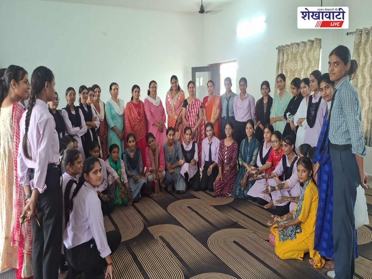 new-rajasthan-college-hariyali-teej-mehndi-competition-jhunjhunu