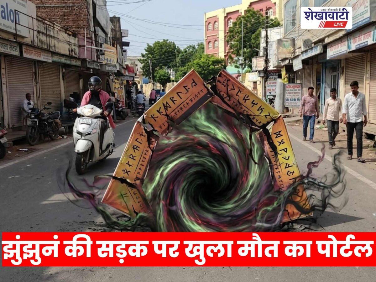 Video News : झुंझुनं की सड़क पर खुला मौत का पोर्टल!