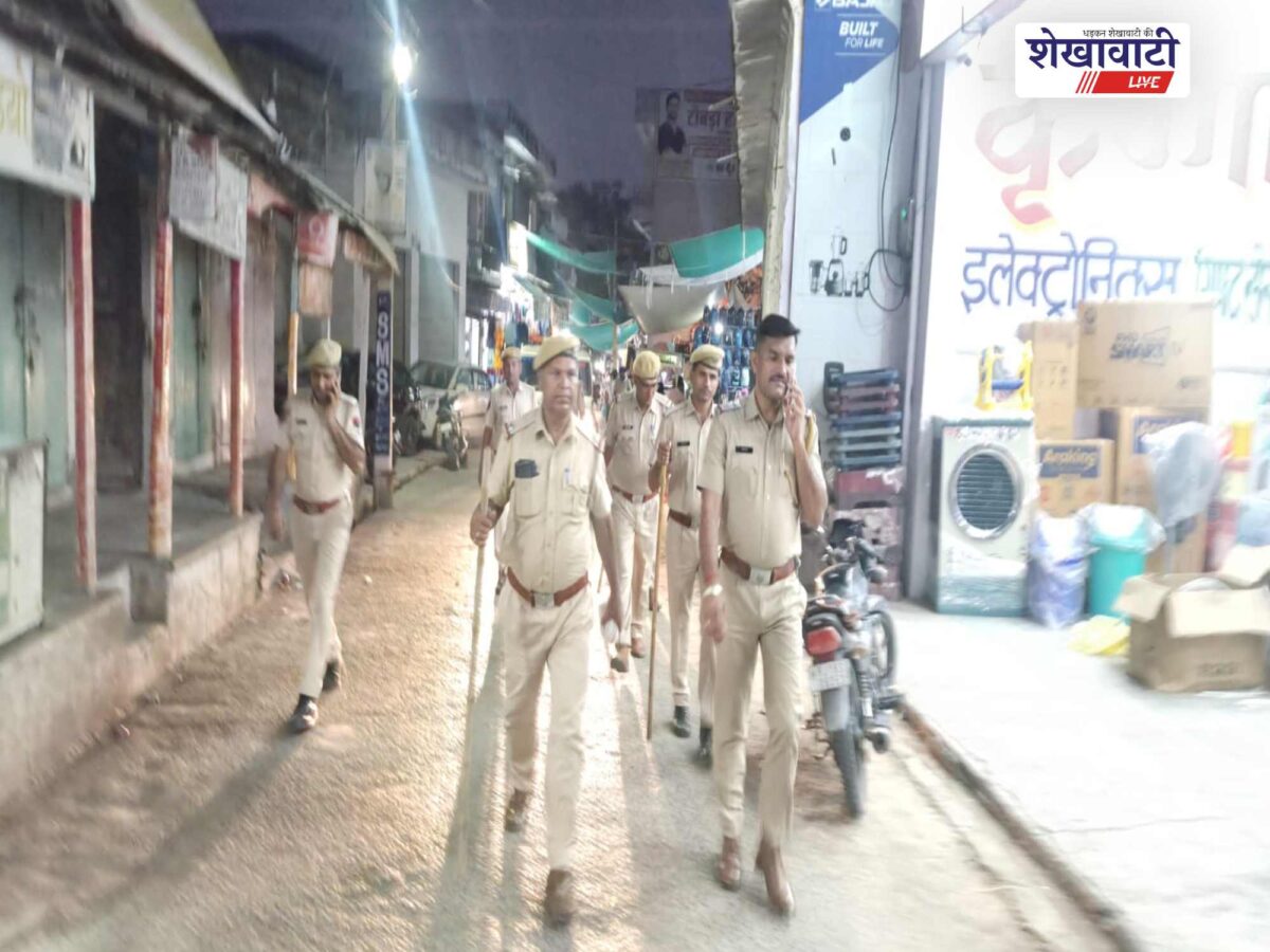 udaipurwati-municipal-election-police-flag-march