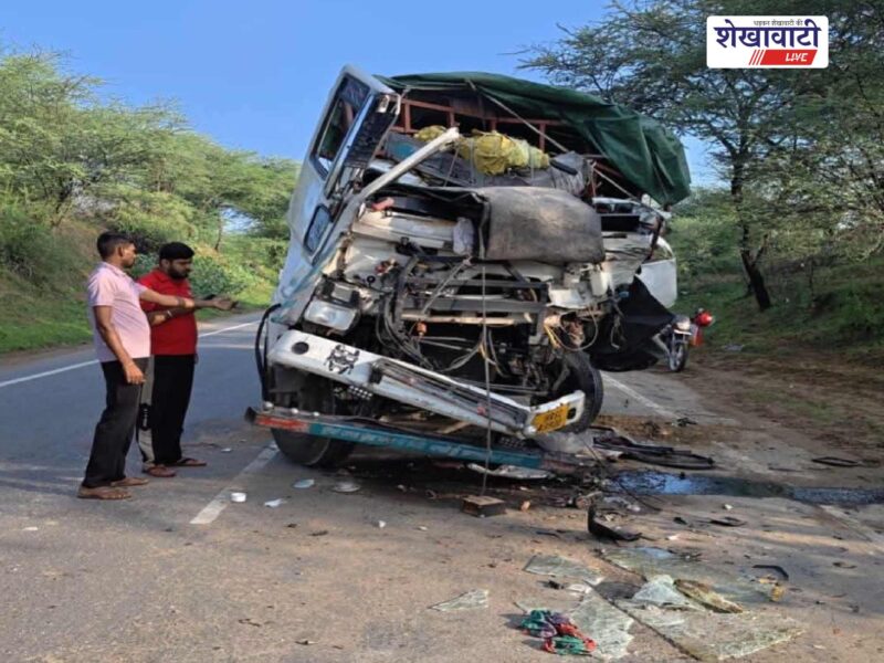 sikar-harsawa-gurukul-school-cow-truck-accident