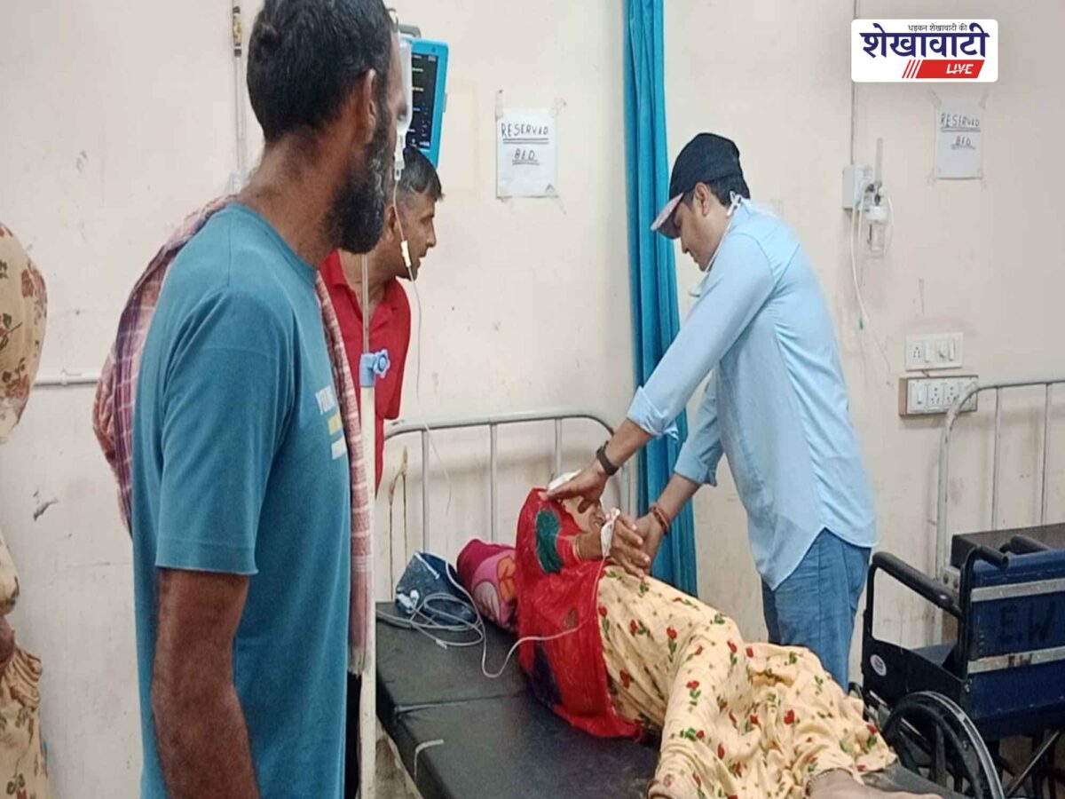 sahjusar-woman-injured-bike-accident-churu