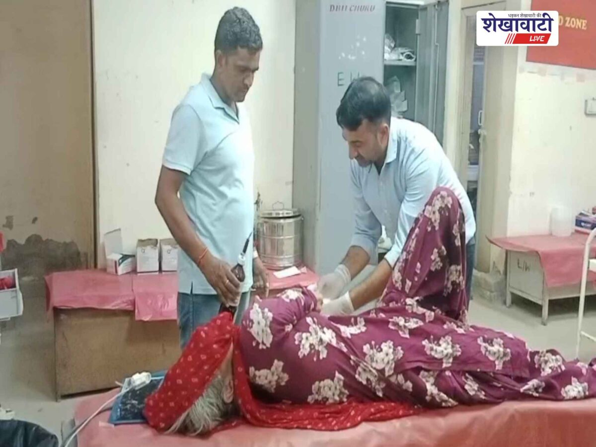 churu-rajgarh-thresher-accident-woman-hand-injured