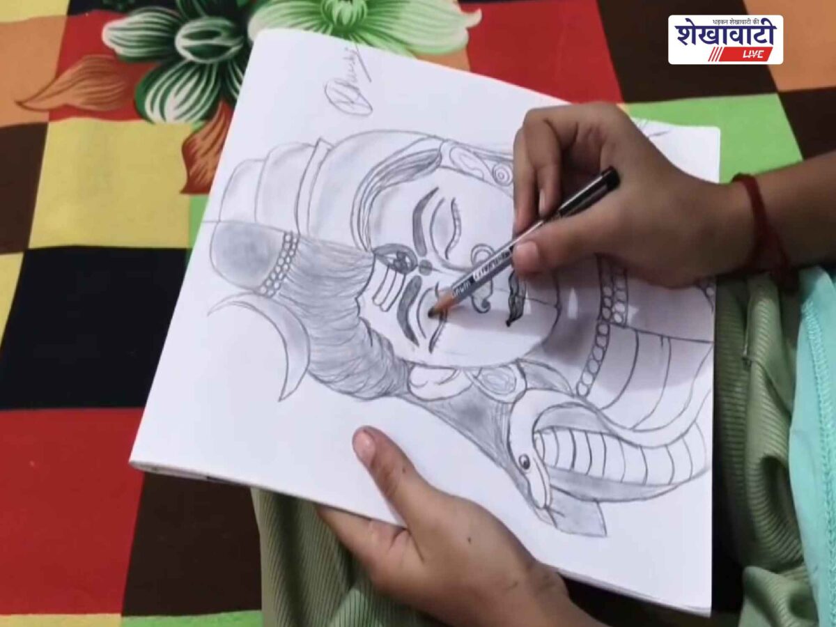rajaldesar-class-6-student-khushi-pandey-painting-talent