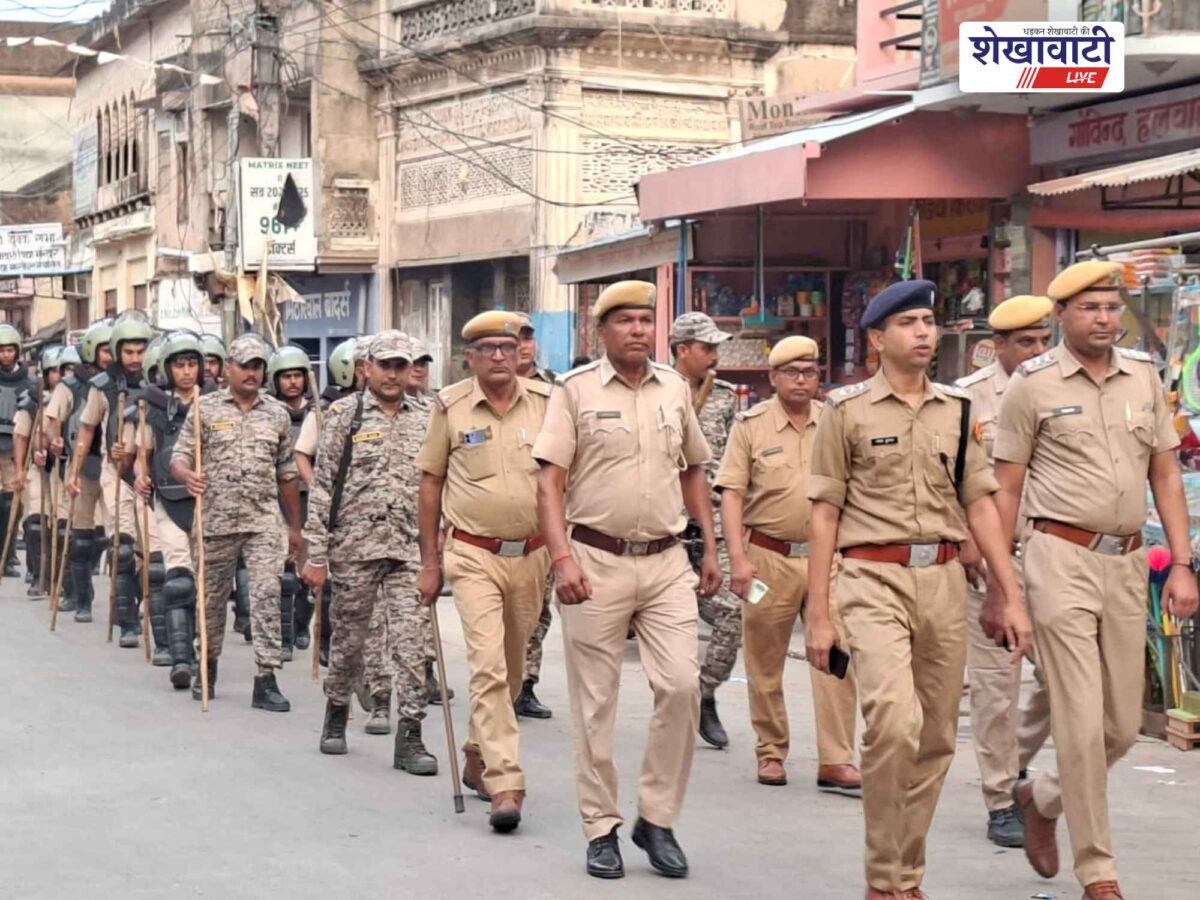 mandawa-municipal-election-police-flag-march-jhunjhunu