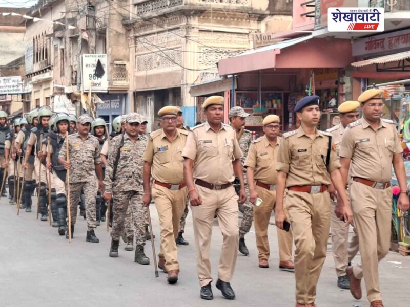 mandawa-municipal-election-police-flag-march-jhunjhunu