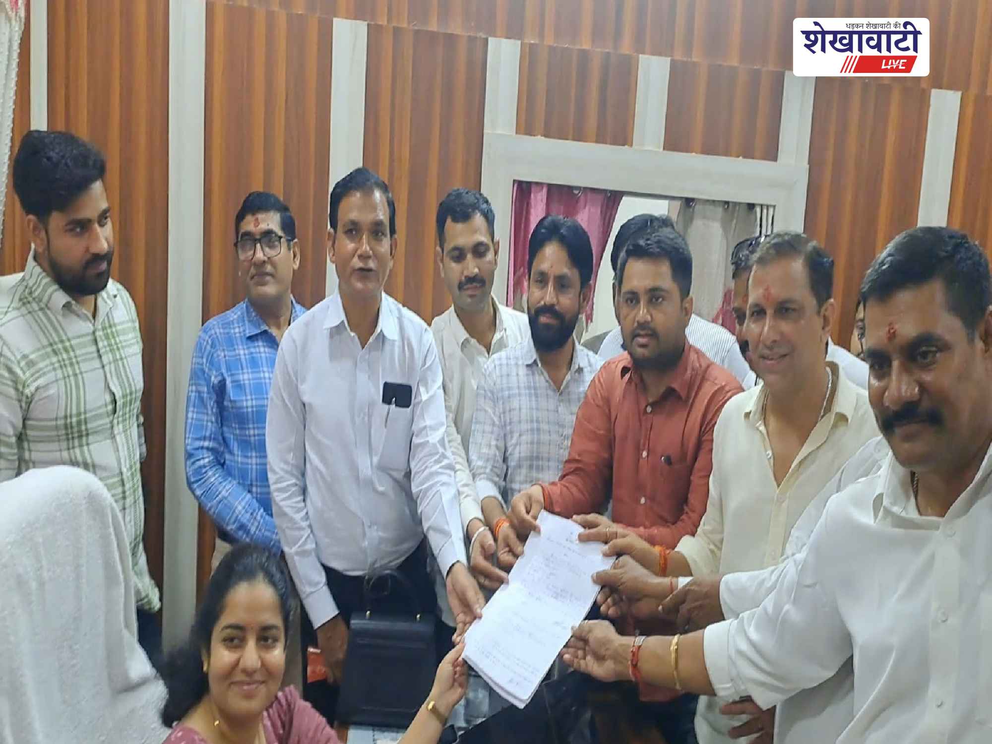 चिड़ावा पालिका चुनाव: भाजपा के सुरेश भूकर ने भरा नामांकन