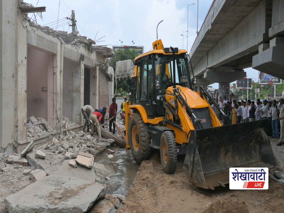 sikar-new-culvert-service-road-encroachment-removed