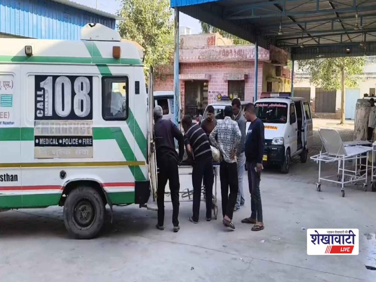 rajladesar-road-accident-bike-rider-seriously-injured