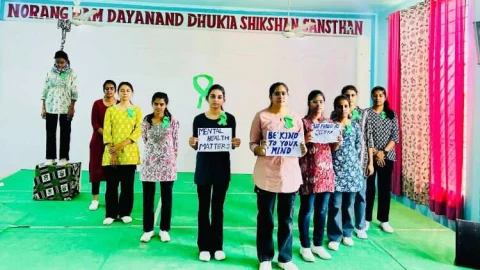 नोरंगराम दयानन्द ढूकिया नर्सिंग कॉलेज में मानसिक स्वास्थ्य सप्ताह मनाया