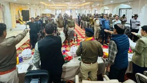 खाटू श्याम के दरबार में 200 व्यक्तियों ने सड़क सुरक्षा अग्रदूत के रूप में ली शपथ