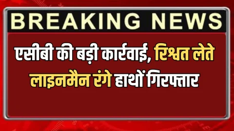 ACB Action : राजस्थान के बीकानेर जिले में एसीबी की बड़ी कार्रवाई, रिश्वत लेते लाइनमैन रंगे हाथों गिरफ्तार