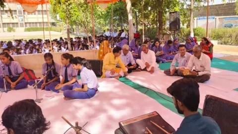 आस्था एवं हर्षोल्लास के साथ ज्योति विद्यापीठ स्कूल में मनाया हनुमान जन्मोत्सव