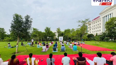 जेजेटी यूनिवर्सिटी में अंतर्राष्ट्रीय योग दिवस मनाया