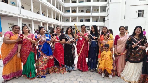 जेजेटी यूनिवर्सिटी में नवरात्रि पर डांडिया की धूम