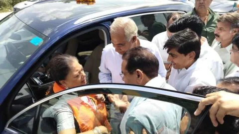 भाजपा संगठन ने किया वसुंधरा राजे का स्वागत