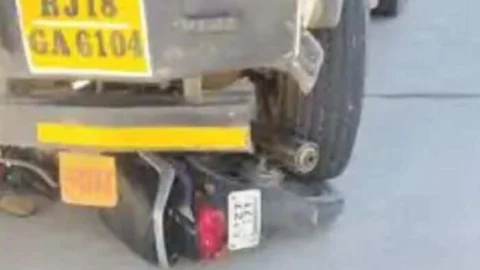 बाइक सवार पति-पत्नी को डंपर ने बनाया शिकार