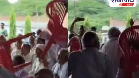 Jhunjhunu News: खेतड़ी में कांग्रेस बैठक में हंगामा, मंच पर कुर्सियां फेंकीं