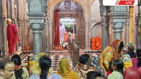 शक्ति पीठ मां शाकंभरी के दरबार में महानवमी पर उमड़ी श्रद्धालुओं की भीड़