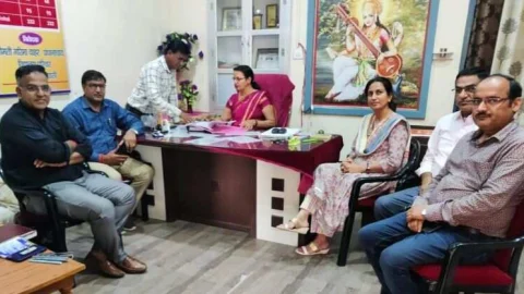 मुख्य जिला शिक्षा अधिकारी ने किया जटिया स्कूल बिसाऊ का निरीक्षण
