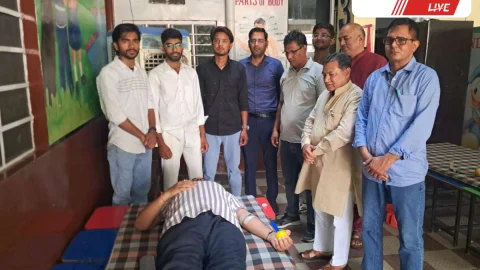 चूरू में रक्तदान शिविर का आयोजन, युवाओं ने किया योगदान