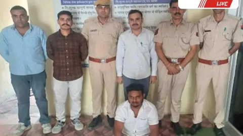 Churu News – 20 हजार का इनामी बदमाश गिरफ्तार, पिस्टल बरामद