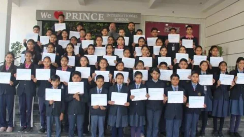 सीबीएसई ग्रीन ऑलम्पियार्ड में प्रिंस इंटरनेशनल स्कूल के भाविन को मिला मैरिट प्रमाण पत्र